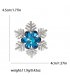 XSB190 - Blue Gemstone Snowflake Brooch